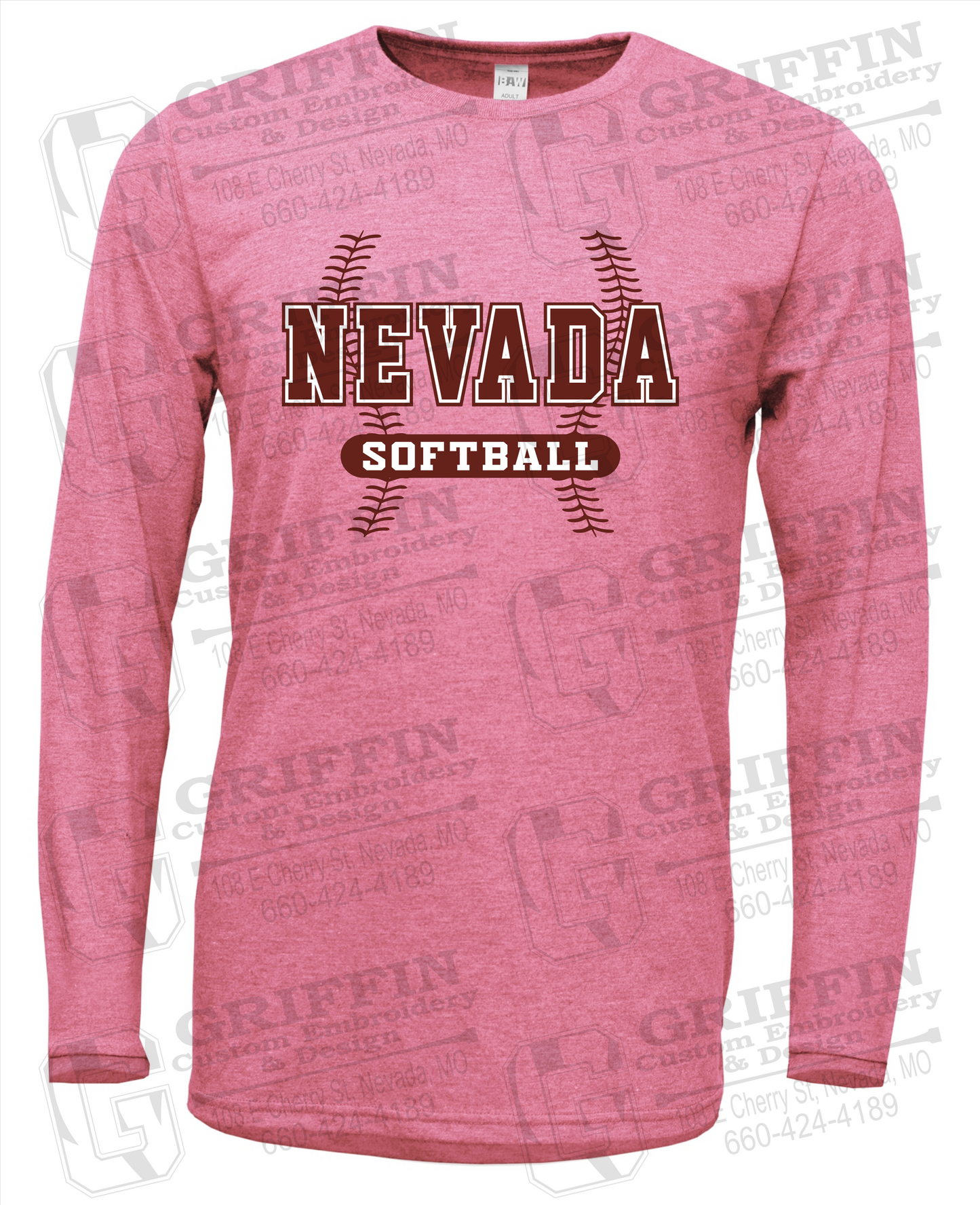 Soft-Tek Long Sleeve T-Shirt - Softball - Nevada Tigers 24-E