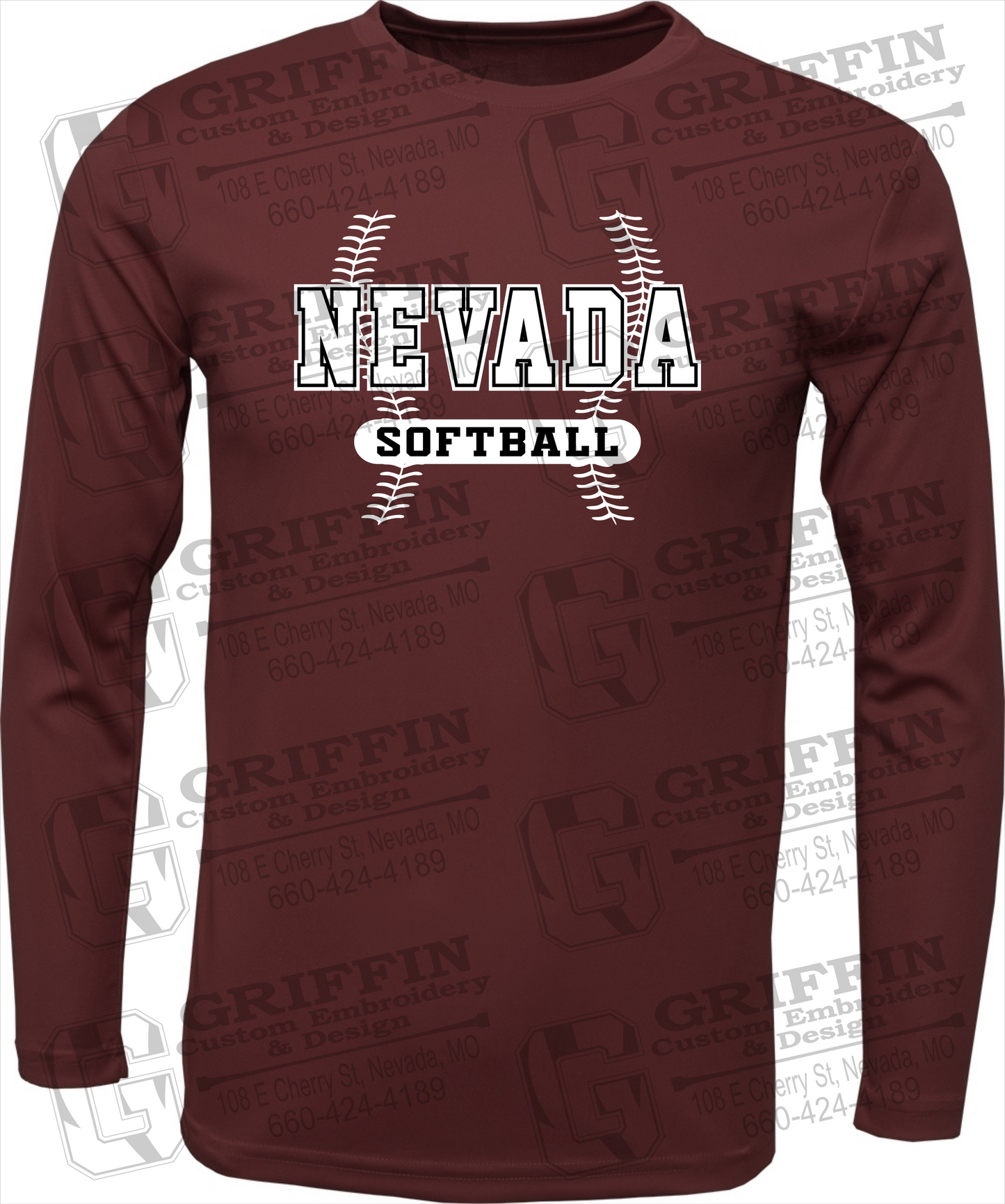 Toddler Dry-Fit Long Sleeve T-Shirt - Softball - Nevada Tigers 24-E