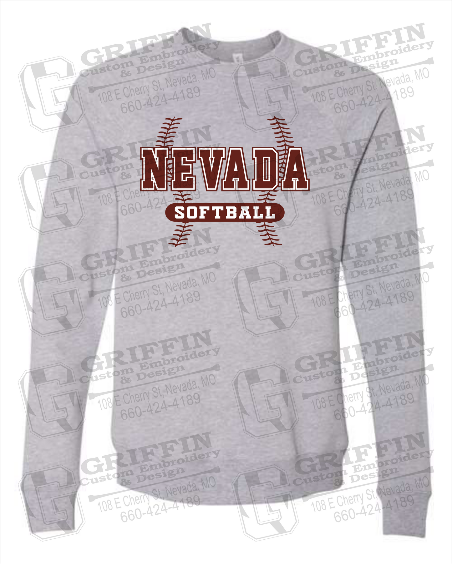 Sponge Fleece Sweatshirt - Softball - Nevada Tigers 24-E