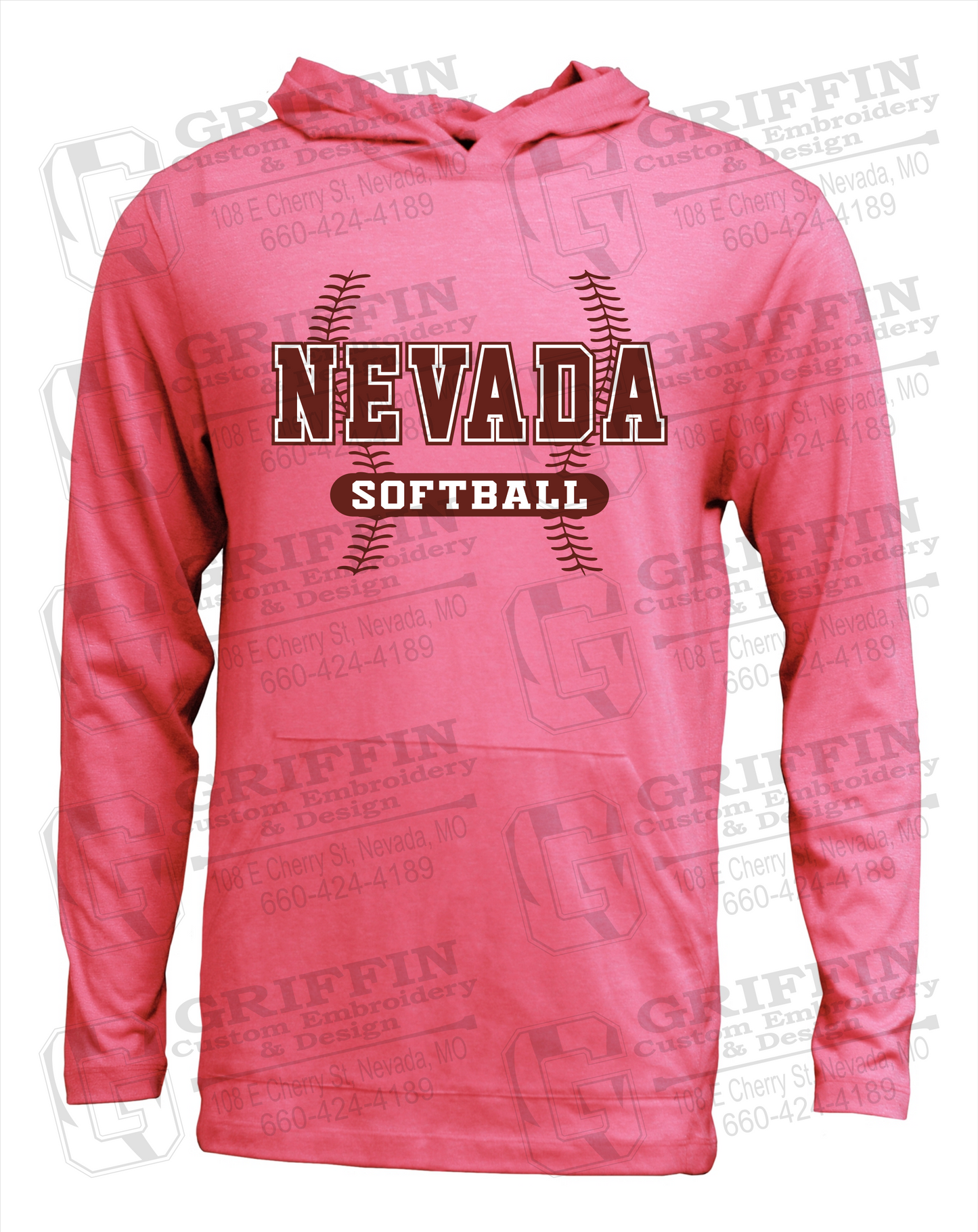 Soft-Tek T-Shirt Hoodie - Softball - Nevada Tigers 24-E