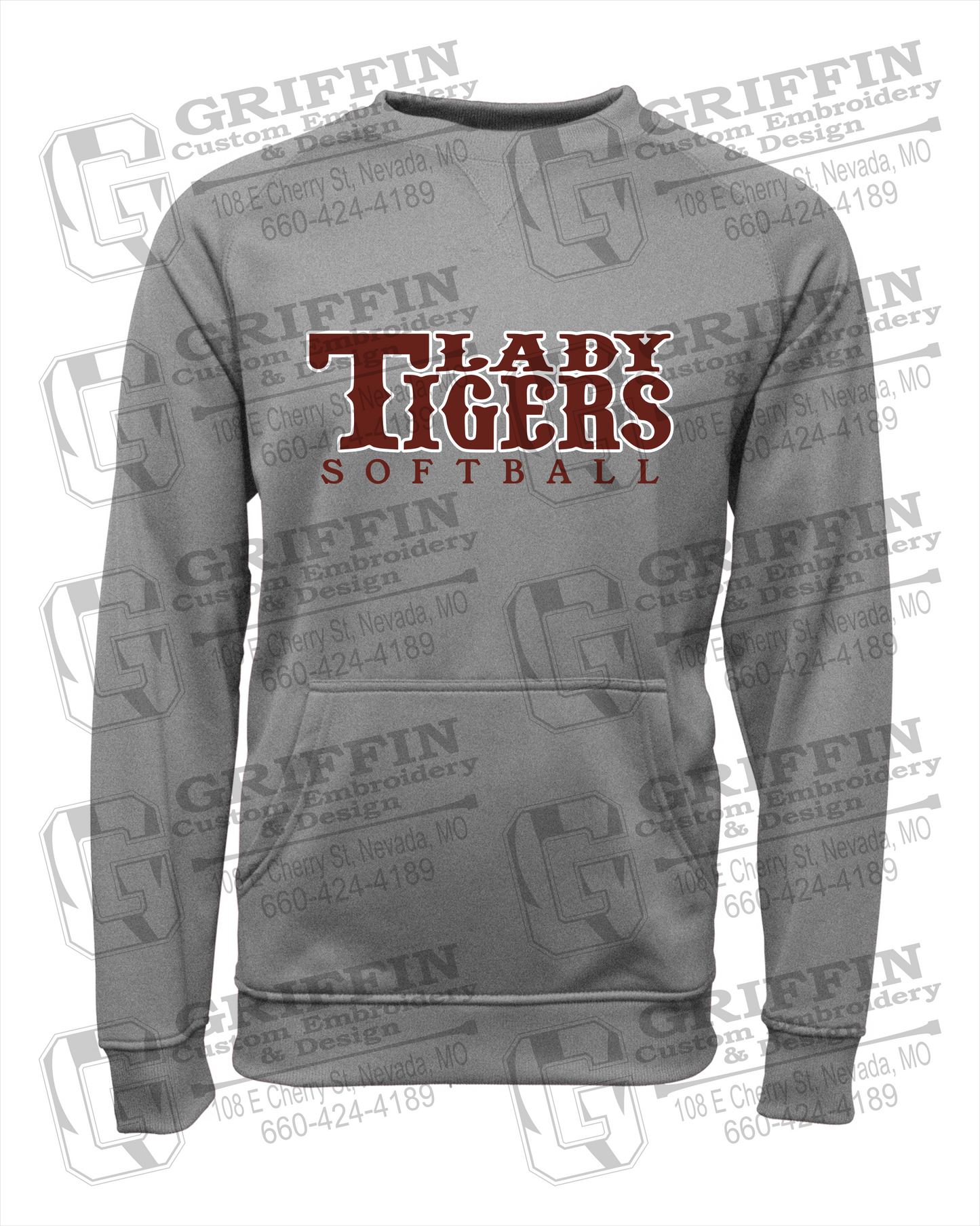 Nevada Tigers 24-F Youth Sweatshirt - Softball