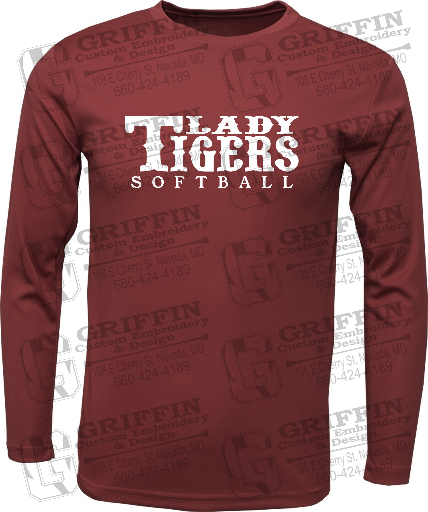 Dry-Fit Long Sleeve T-Shirt - Softball - Nevada Tigers 24-F