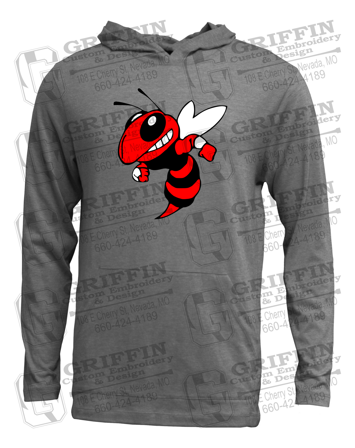 Soft-Tek T-Shirt Hoodie - Hume Hornets 24-F