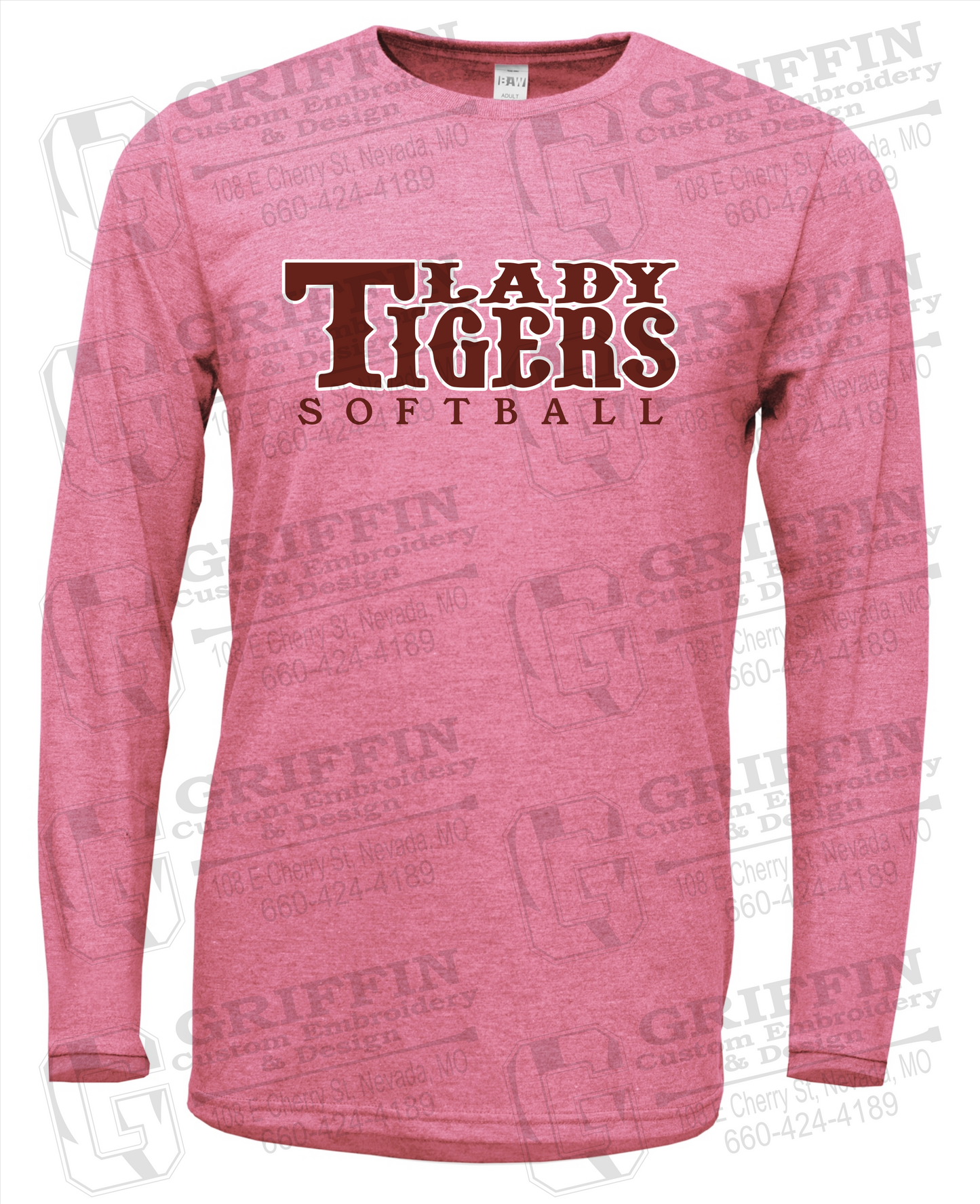 Soft-Tek Long Sleeve T-Shirt - Softball - Nevada Tigers 24-F