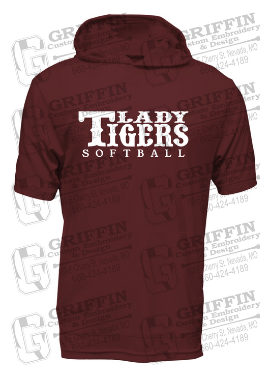 Dry-Fit Short Sleeve T-Shirt Hoodie - Softball - Nevada Tigers 24-F