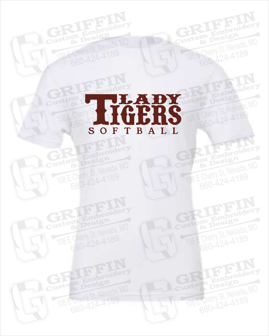 Cotton Short Sleeve T-Shirt - Softball - Nevada Tigers 24-F