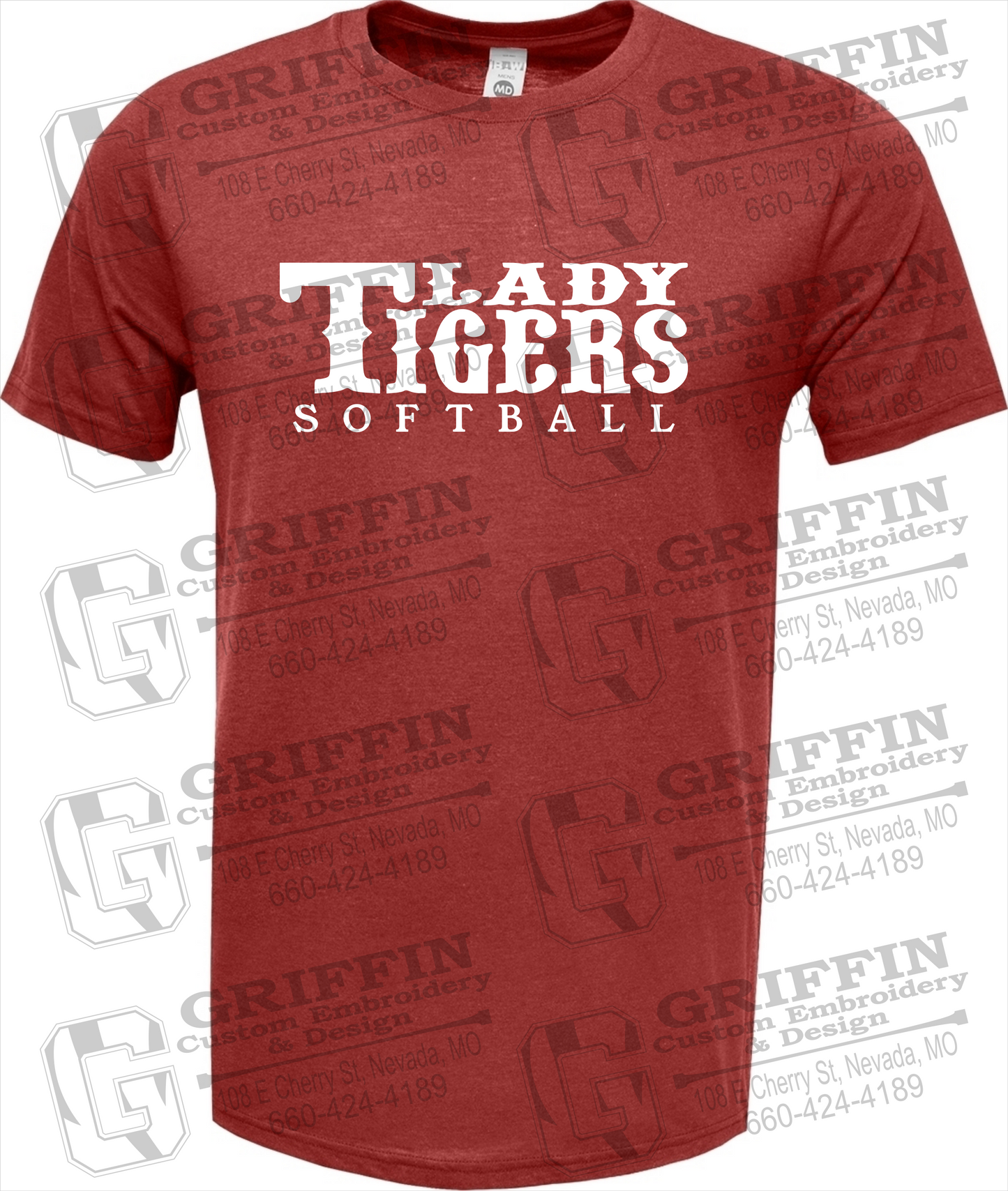 Nevada Tigers 24-F Short Sleeve T-Shirt - Softball
