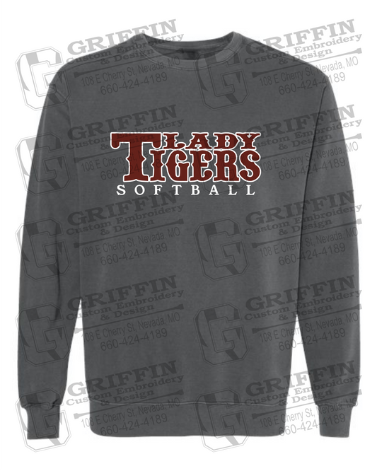 Comfort Colors Crewneck Sweatshirt - Softball - Nevada Tigers 24-F