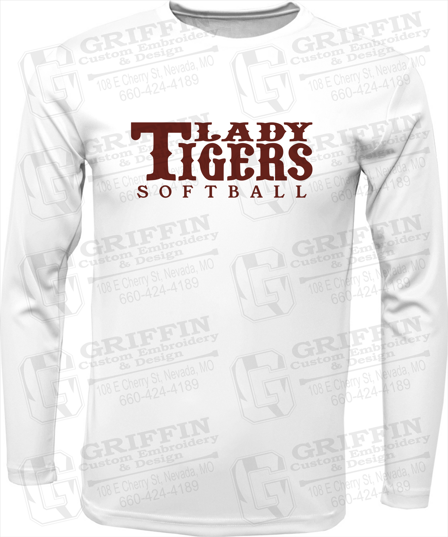 Toddler Dry-Fit Long Sleeve T-Shirt - Softball - Nevada Tigers 24-F