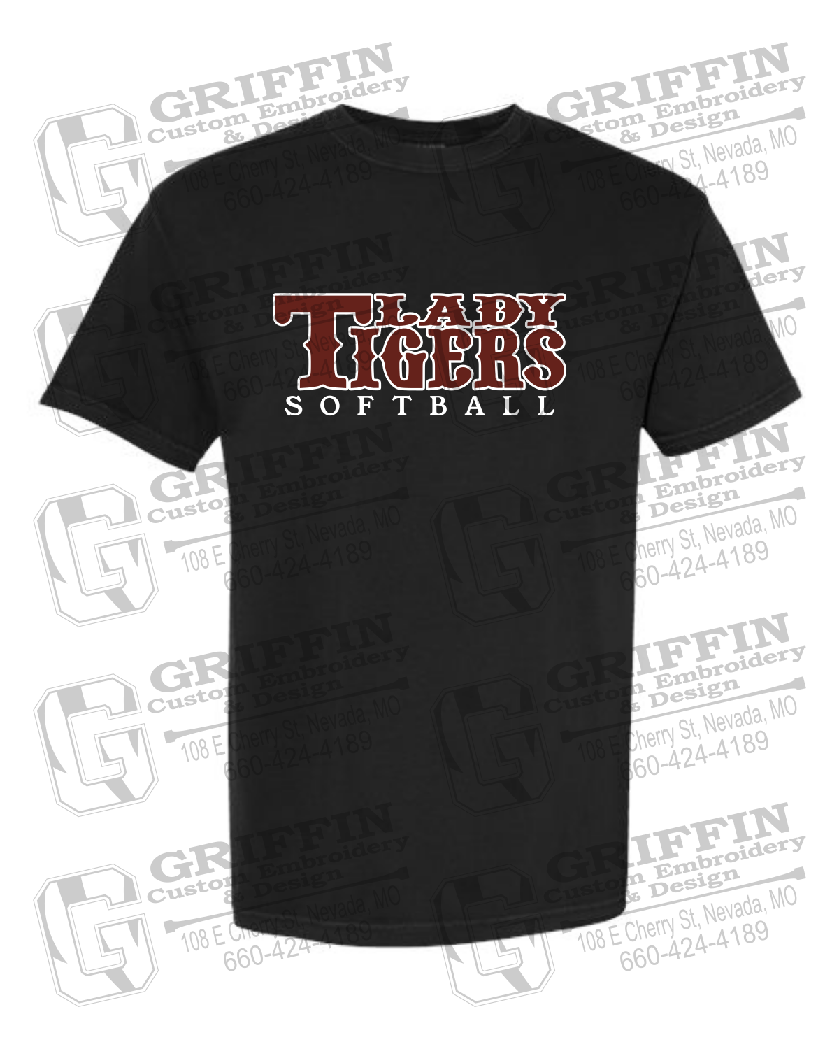 Comfort Colors Short Sleeve T-Shirt - Softball - Nevada Tigers 24-F