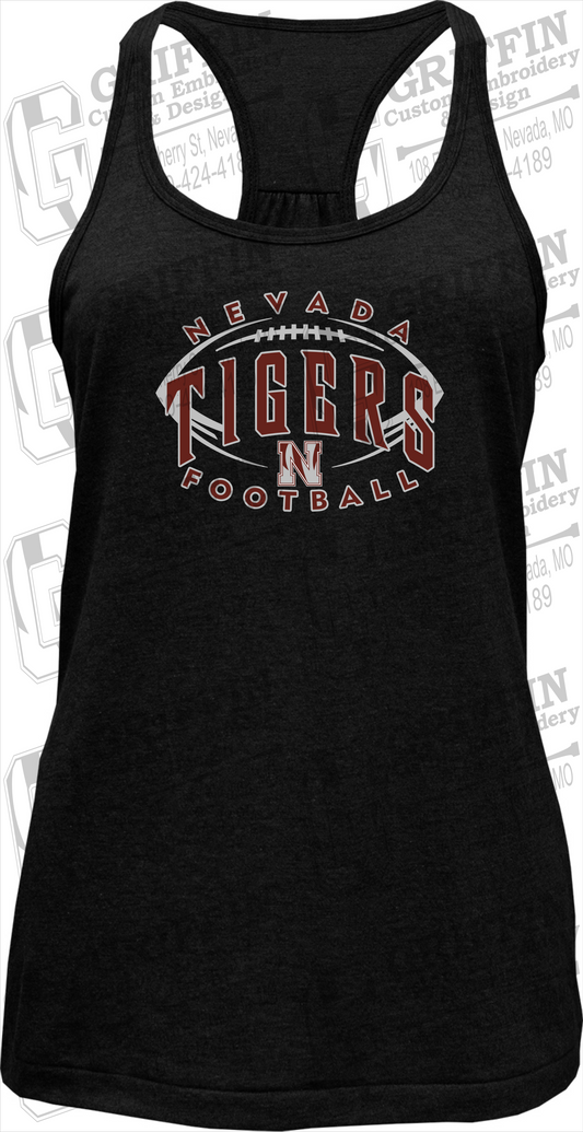 Womens Tri-Blend Tank Top - Football - Nevada Tigers 24-G