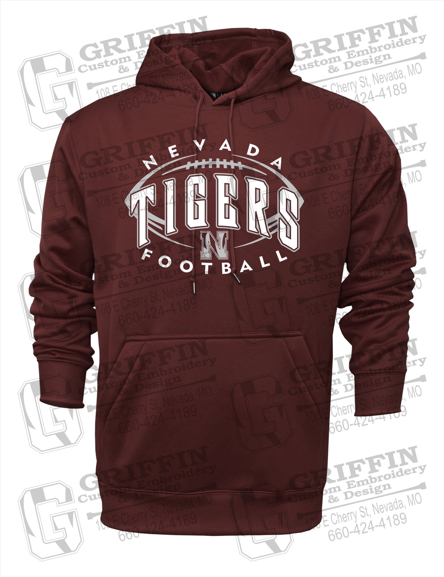 Nevada Tigers 24-G Youth Hoodie - Football