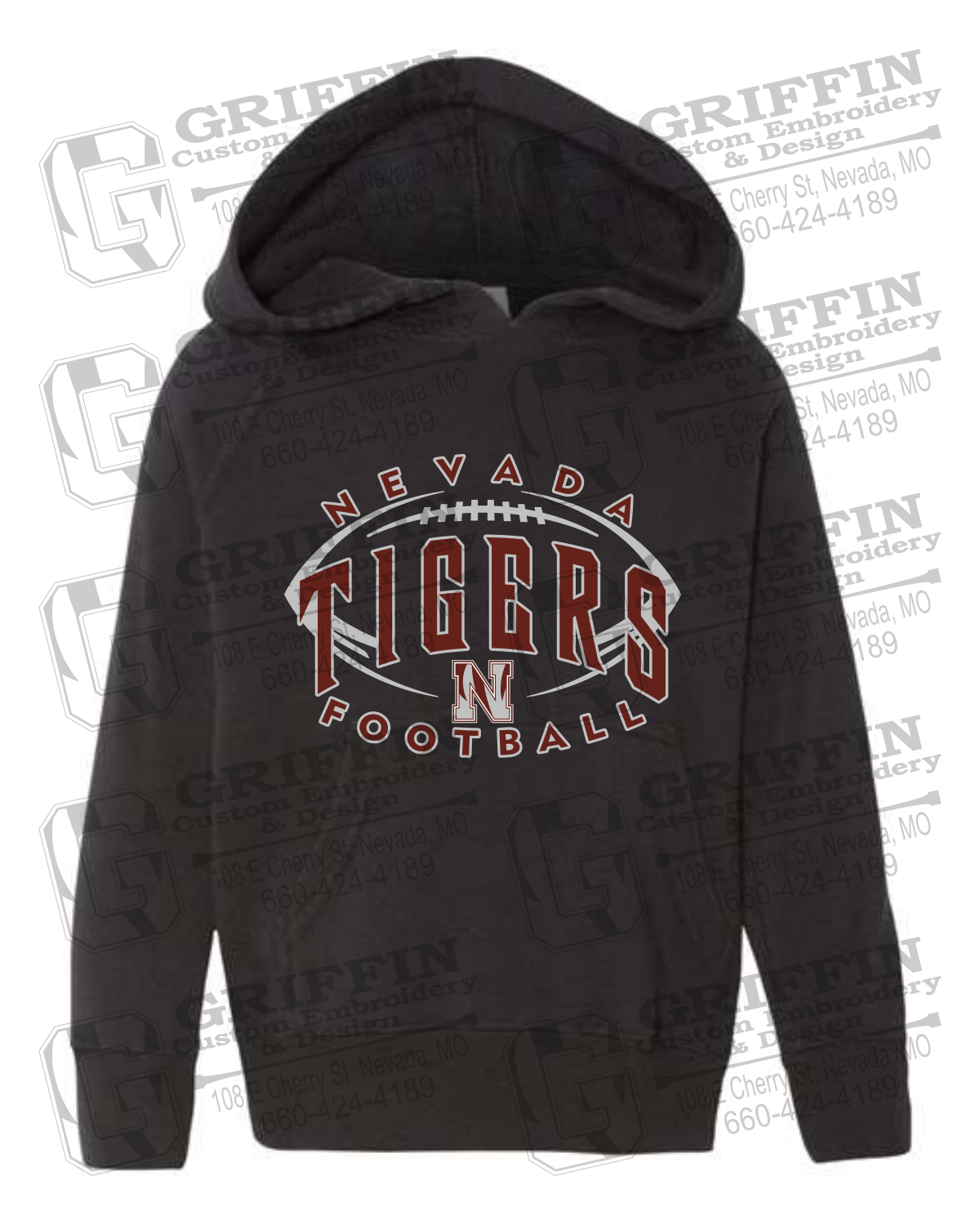 Toddler Hoodie - Football - Nevada Tigers 24-G