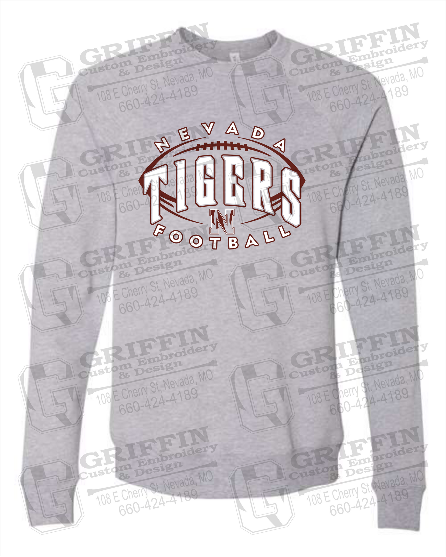 Sponge Fleece Sweatshirt - Football - Nevada Tigers 24-G