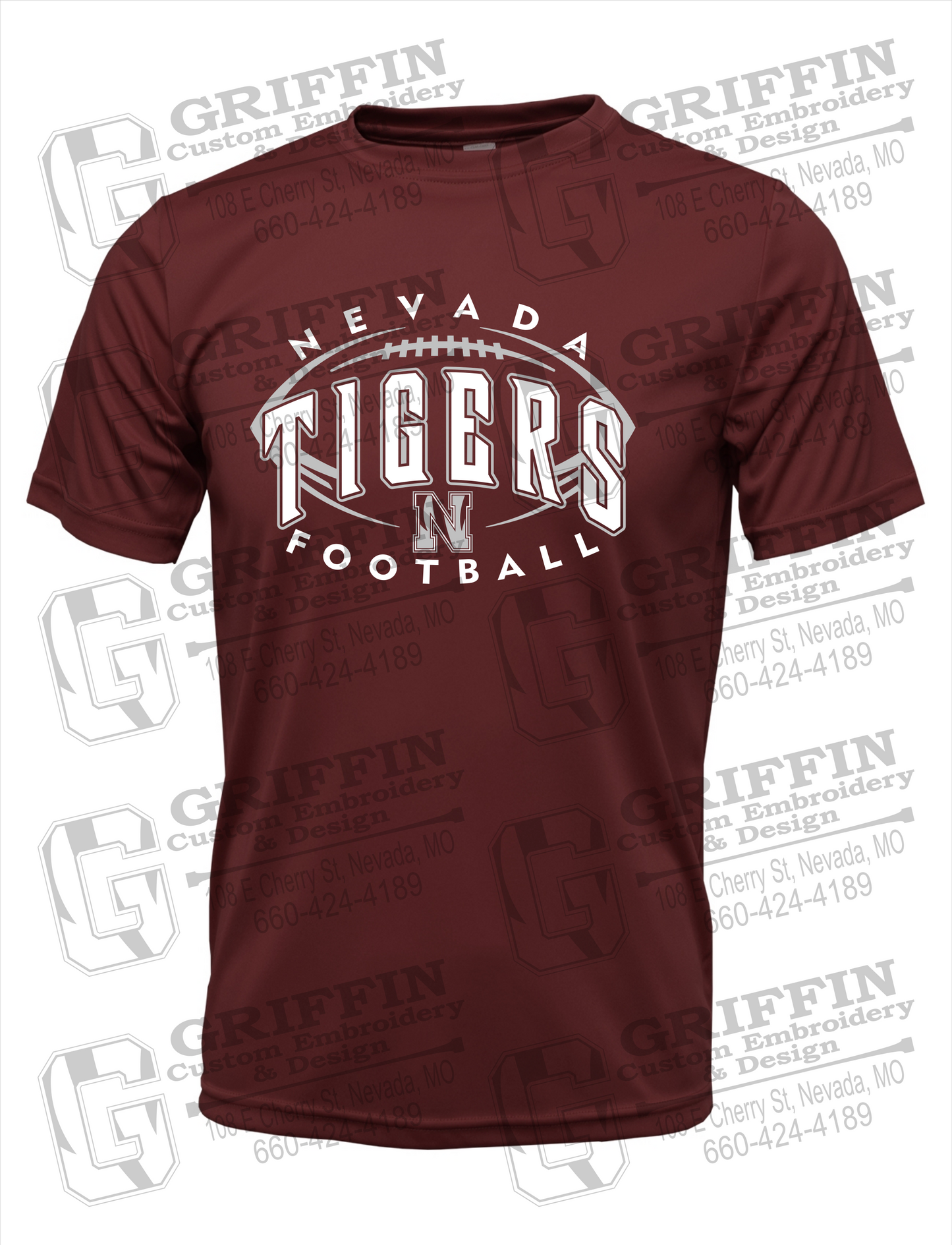 Nevada Tigers 24-G Youth Dry-Fit T-Shirt - Football