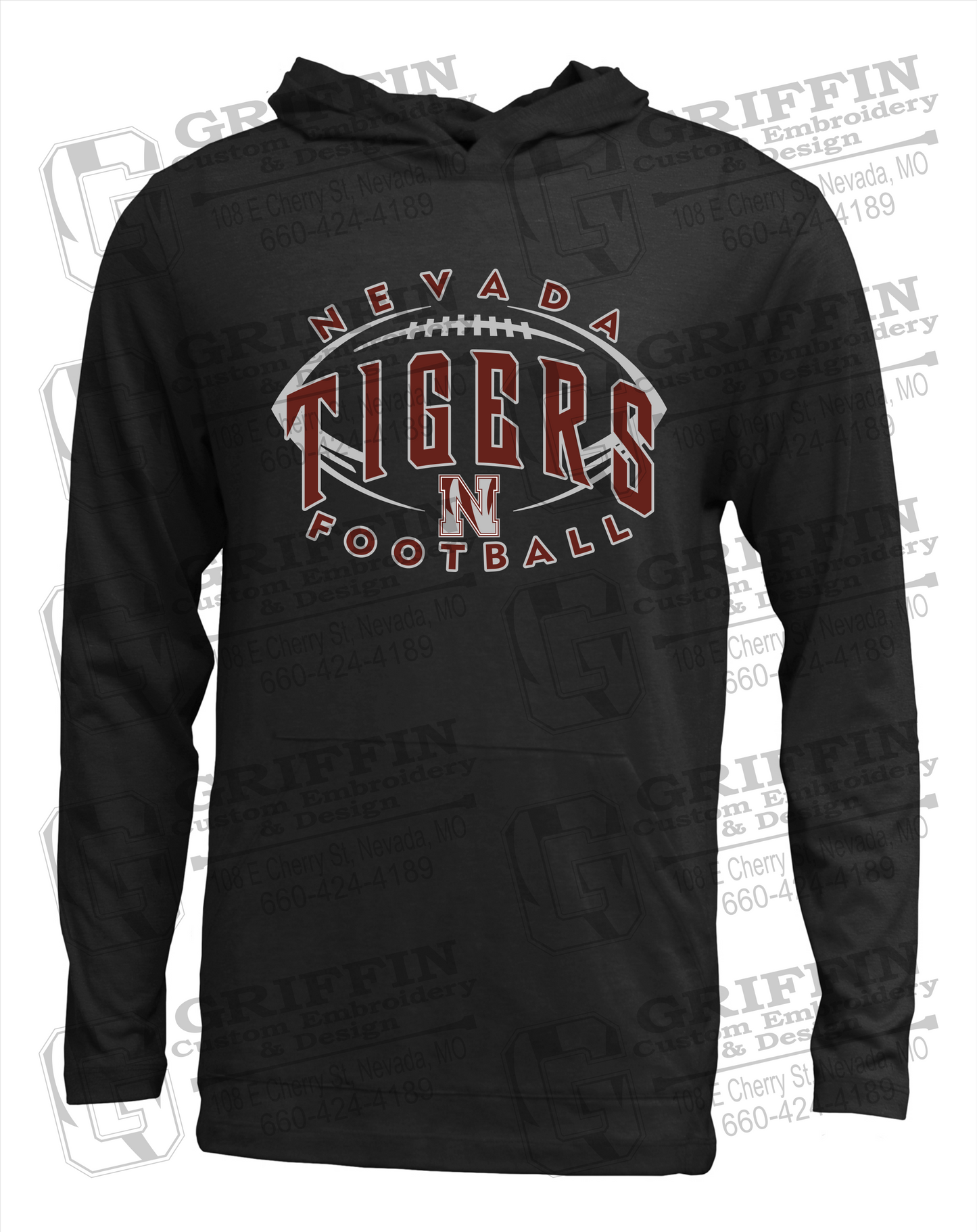 Nevada Tigers 24-G T-Shirt Hoodie - Football