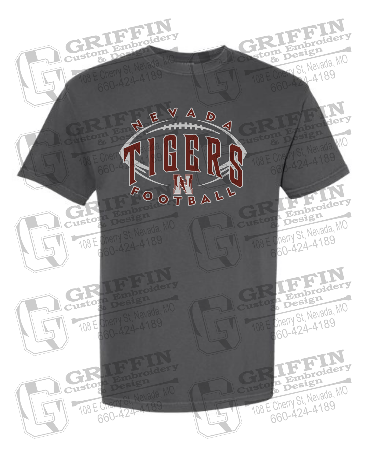 Comfort Colors Short Sleeve T-Shirt - Football - Nevada Tigers 24-G