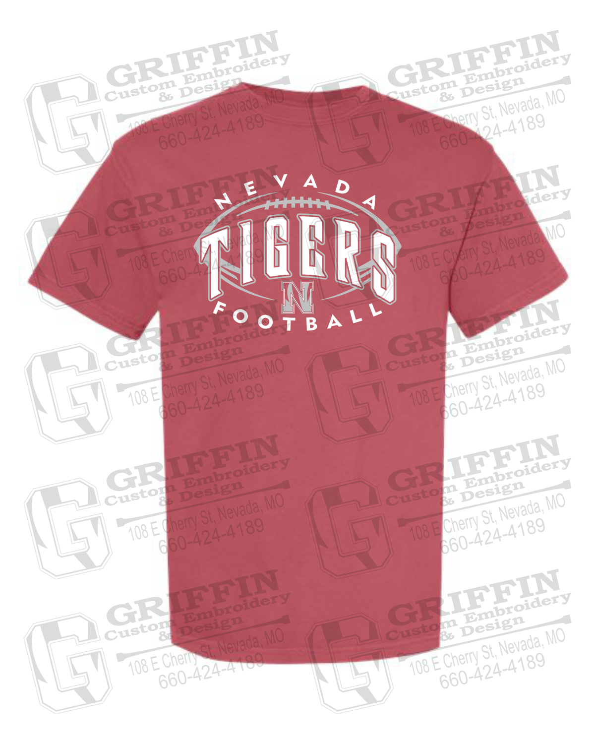 Comfort Colors Short Sleeve T-Shirt - Football - Nevada Tigers 24-G
