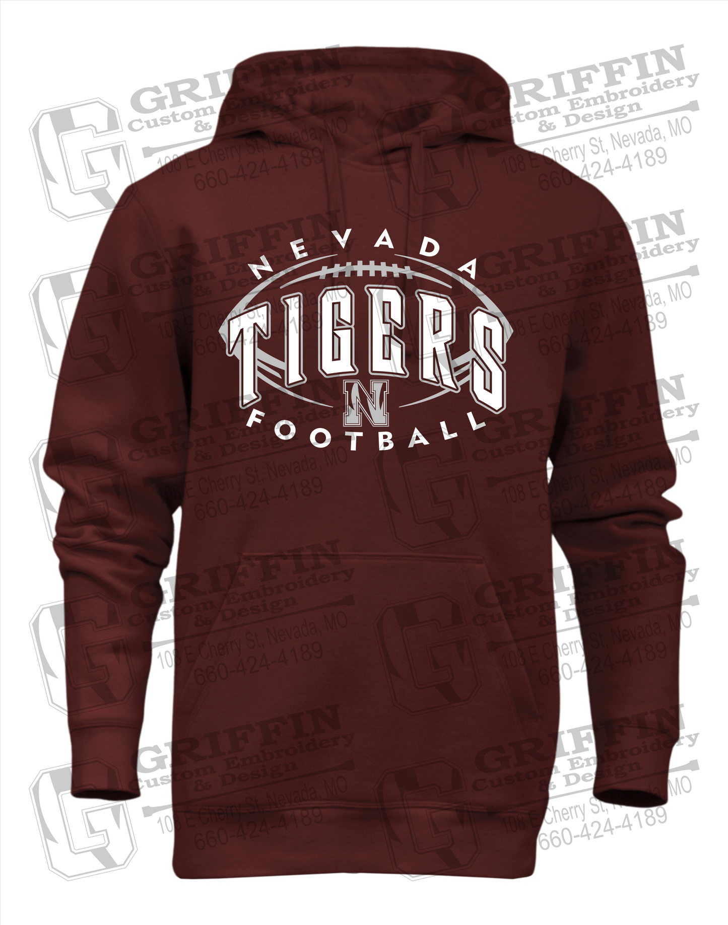 Nevada Tigers 24-G Heavyweight Hoodie - Football