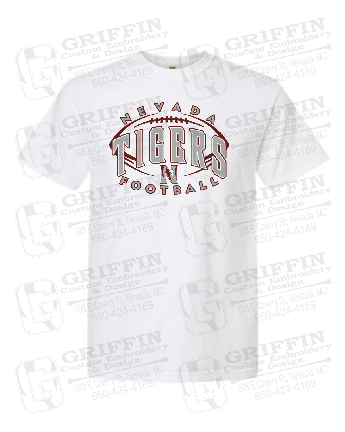 Comfort Colors Short Sleeve T-Shirt - Football - Nevada Tigers 24-G