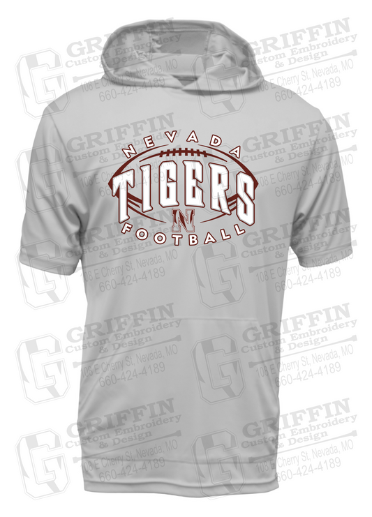 Dry-Fit Short Sleeve T-Shirt Hoodie - Football - Nevada Tigers 24-G