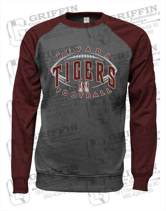 Nevada Tigers 24-G Youth Raglan Sweatshirt - Football