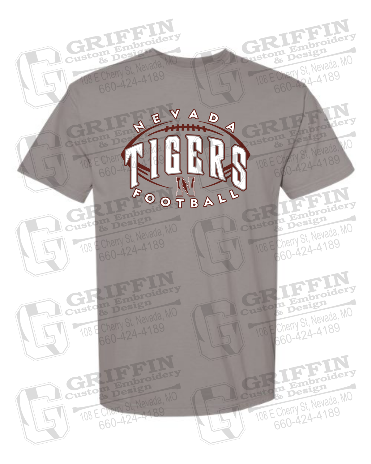 Comfort Colors Short Sleeve T-Shirt - Football - Nevada Tigers 24-G