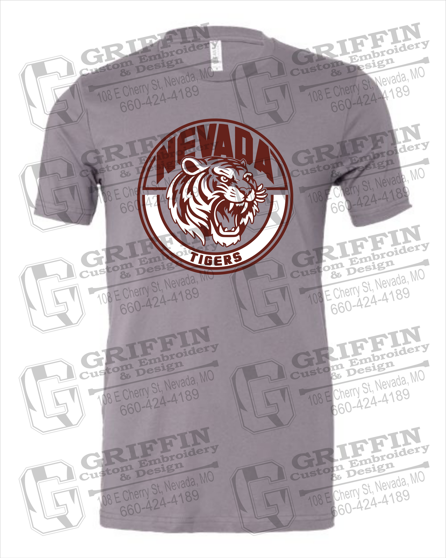 Nevada Tigers 24-H 100% Cotton Short Sleeve T-Shirt