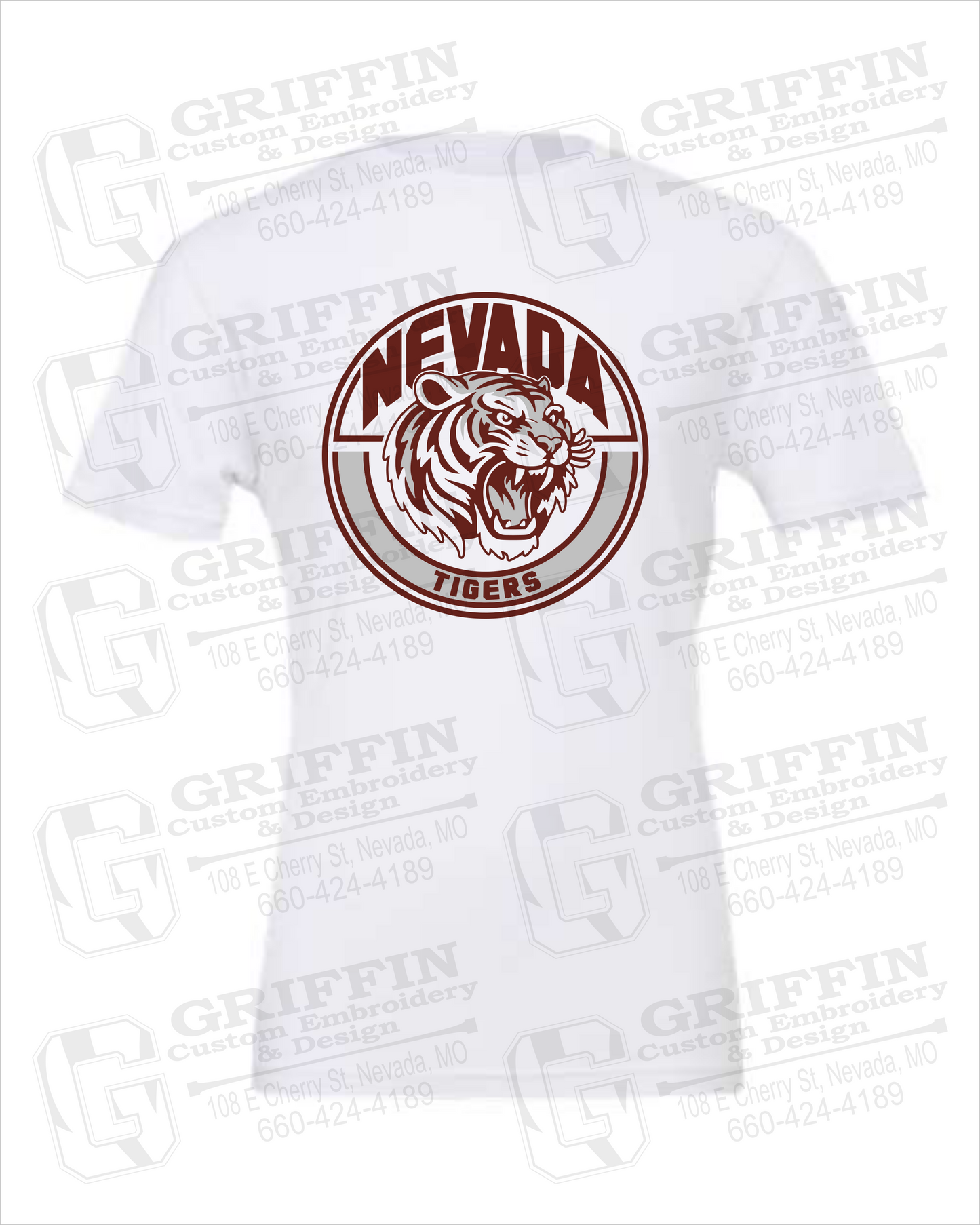 Nevada Tigers 24-H 100% Cotton Short Sleeve T-Shirt