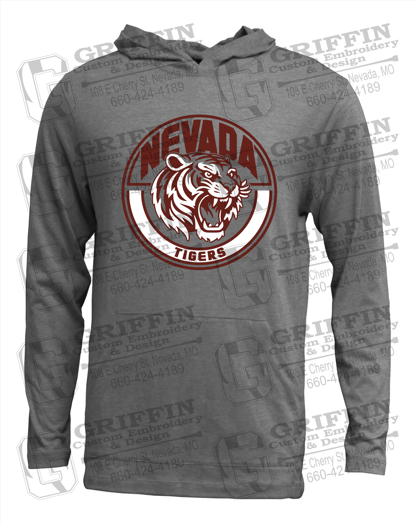 Soft-Tek T-Shirt Hoodie - Nevada Tigers 24-H