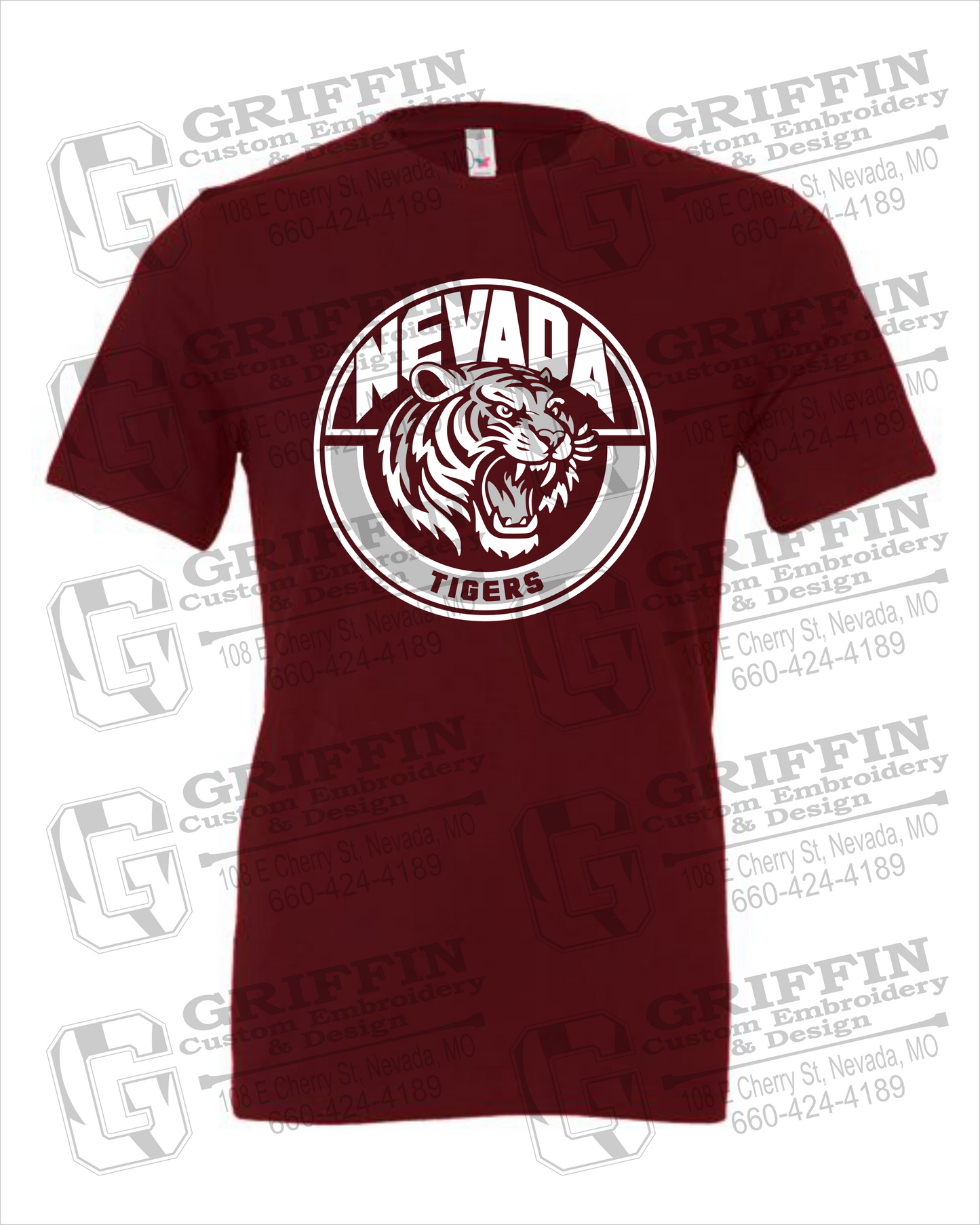 Nevada Tigers 24-H 100% Cotton Short Sleeve T-Shirt