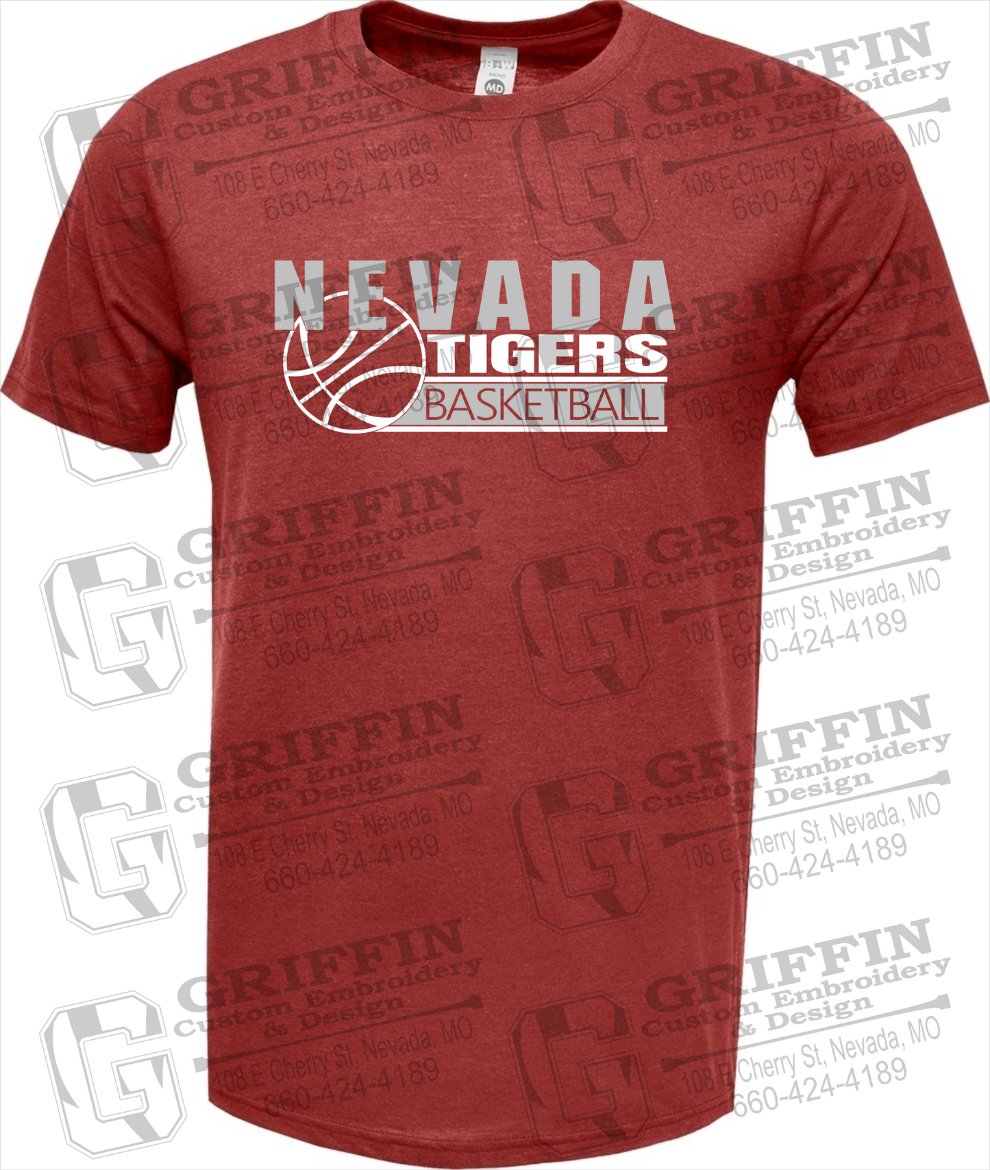 Soft-Tek Short Sleeve T-Shirt - Basketball - Nevada Tigers 24-I