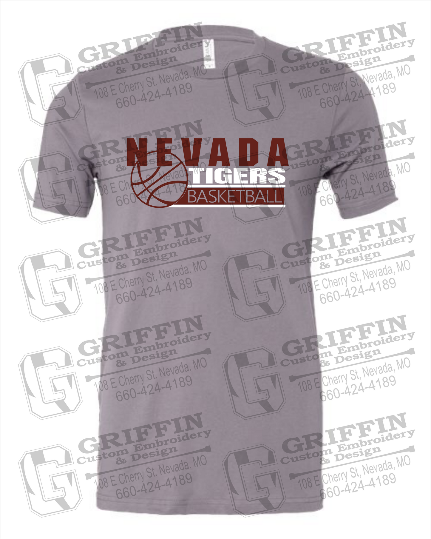 Cotton Short Sleeve T-Shirt - Basketball - Nevada Tigers 24-I