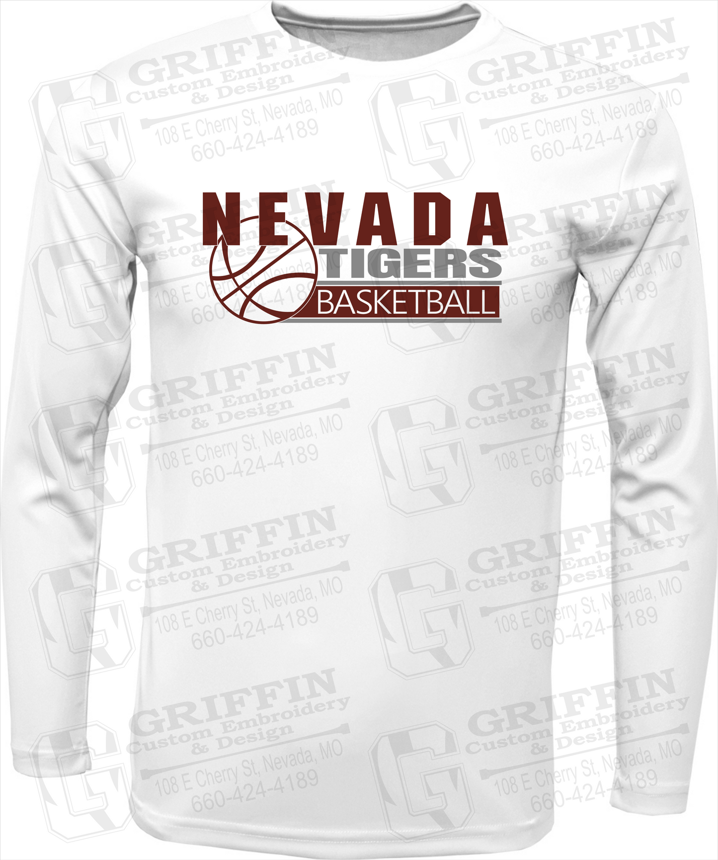 Dry-Fit Long Sleeve T-Shirt - Basketball - Nevada Tigers 24-I