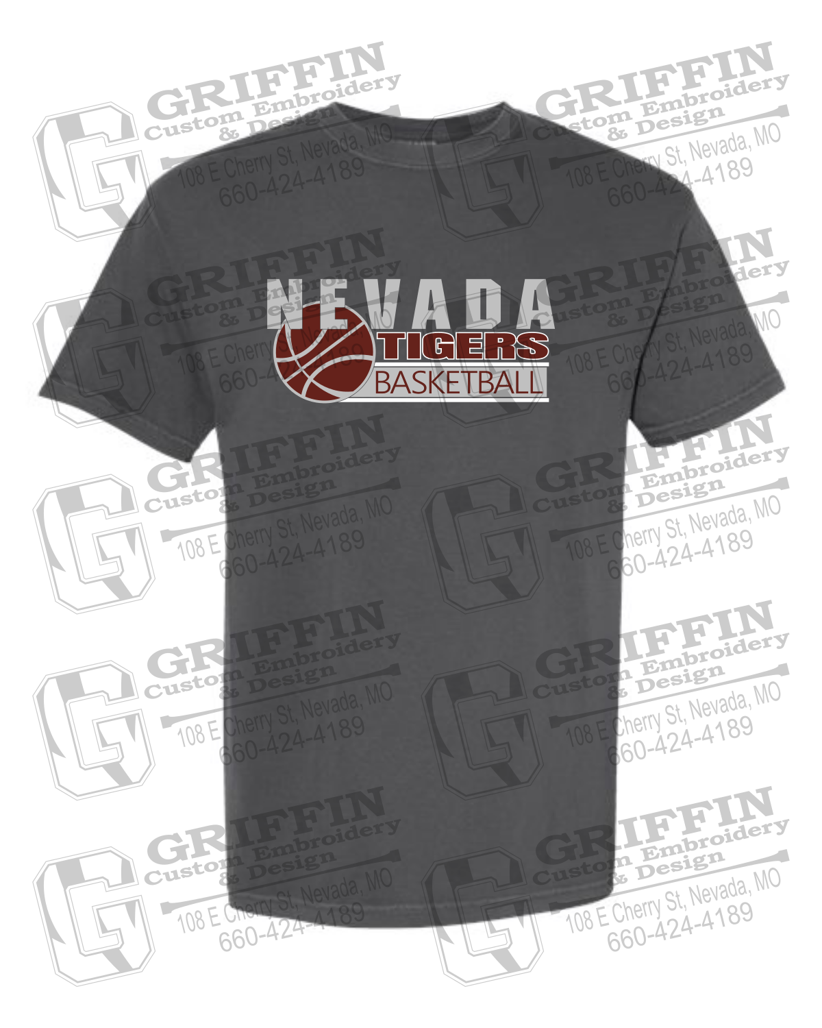 Comfort Colors Short Sleeve T-Shirt - Basketball - Nevada Tigers 24-I