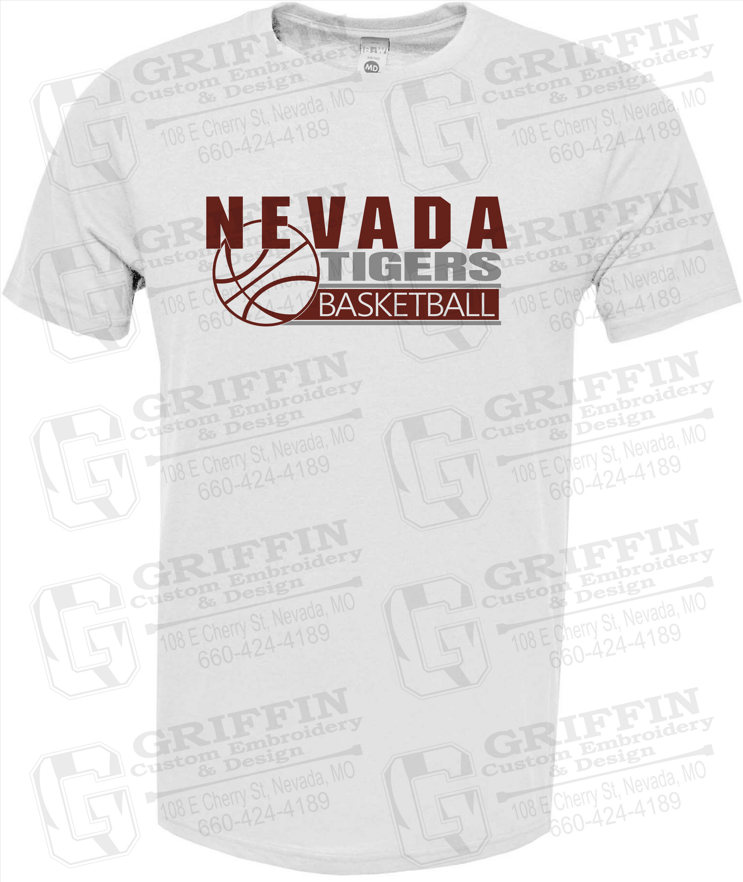 Soft-Tek Short Sleeve T-Shirt - Basketball - Nevada Tigers 24-I