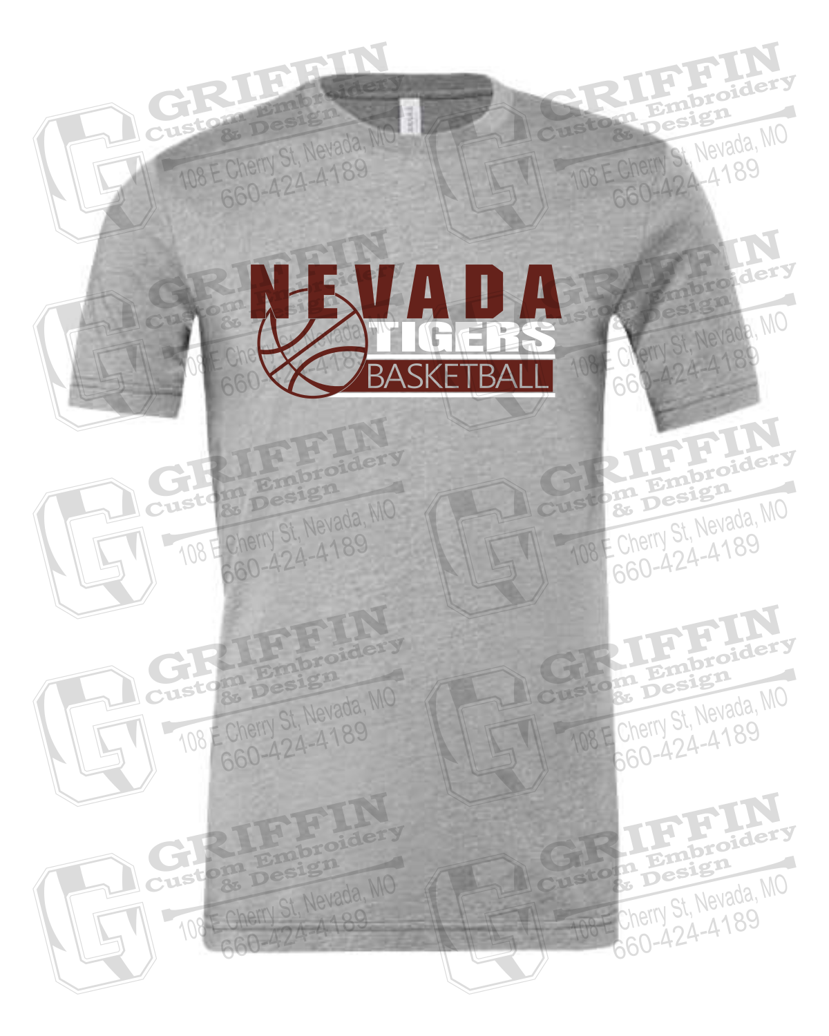 Cotton Short Sleeve T-Shirt - Basketball - Nevada Tigers 24-I