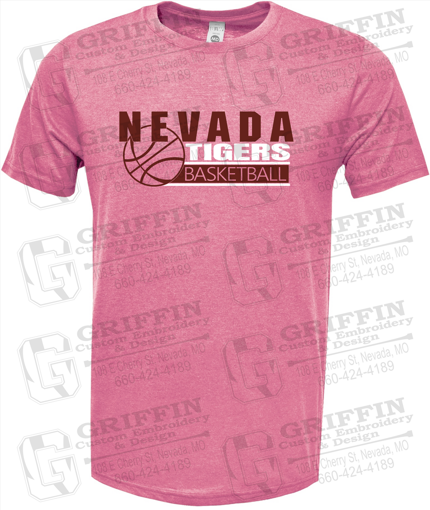 Soft-Tek Short Sleeve T-Shirt - Basketball - Nevada Tigers 24-I