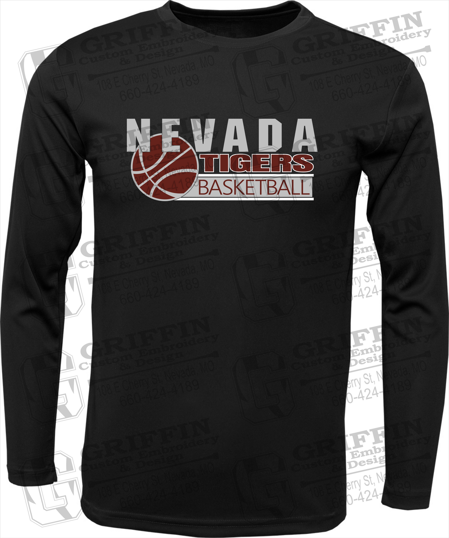 Toddler Dry-Fit Long Sleeve T-Shirt - Basketball - Nevada Tigers 24-I