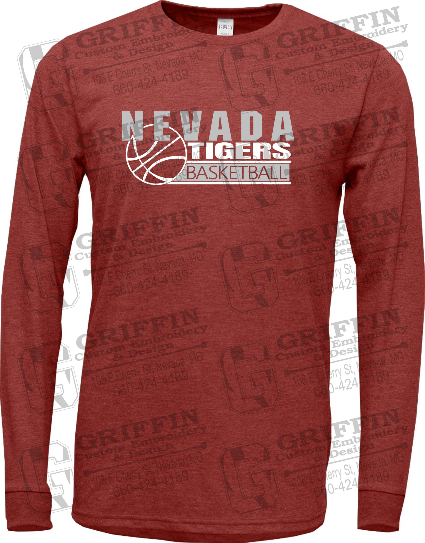 Soft-Tek Long Sleeve T-Shirt - Basketball - Nevada Tigers 24-I