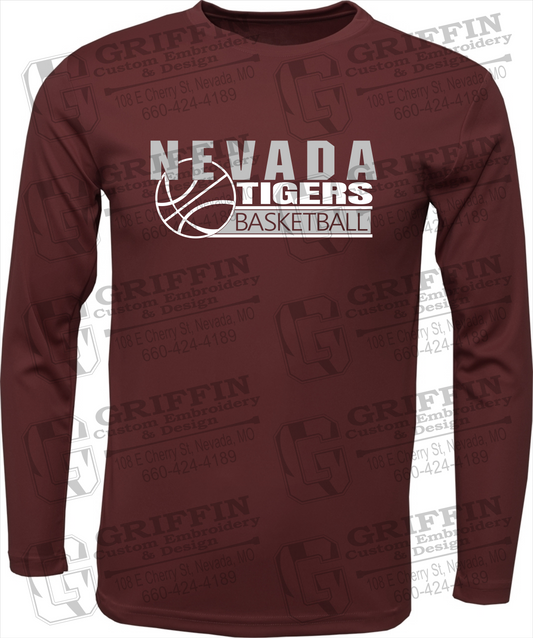 Toddler Dry-Fit Long Sleeve T-Shirt - Basketball - Nevada Tigers 24-I