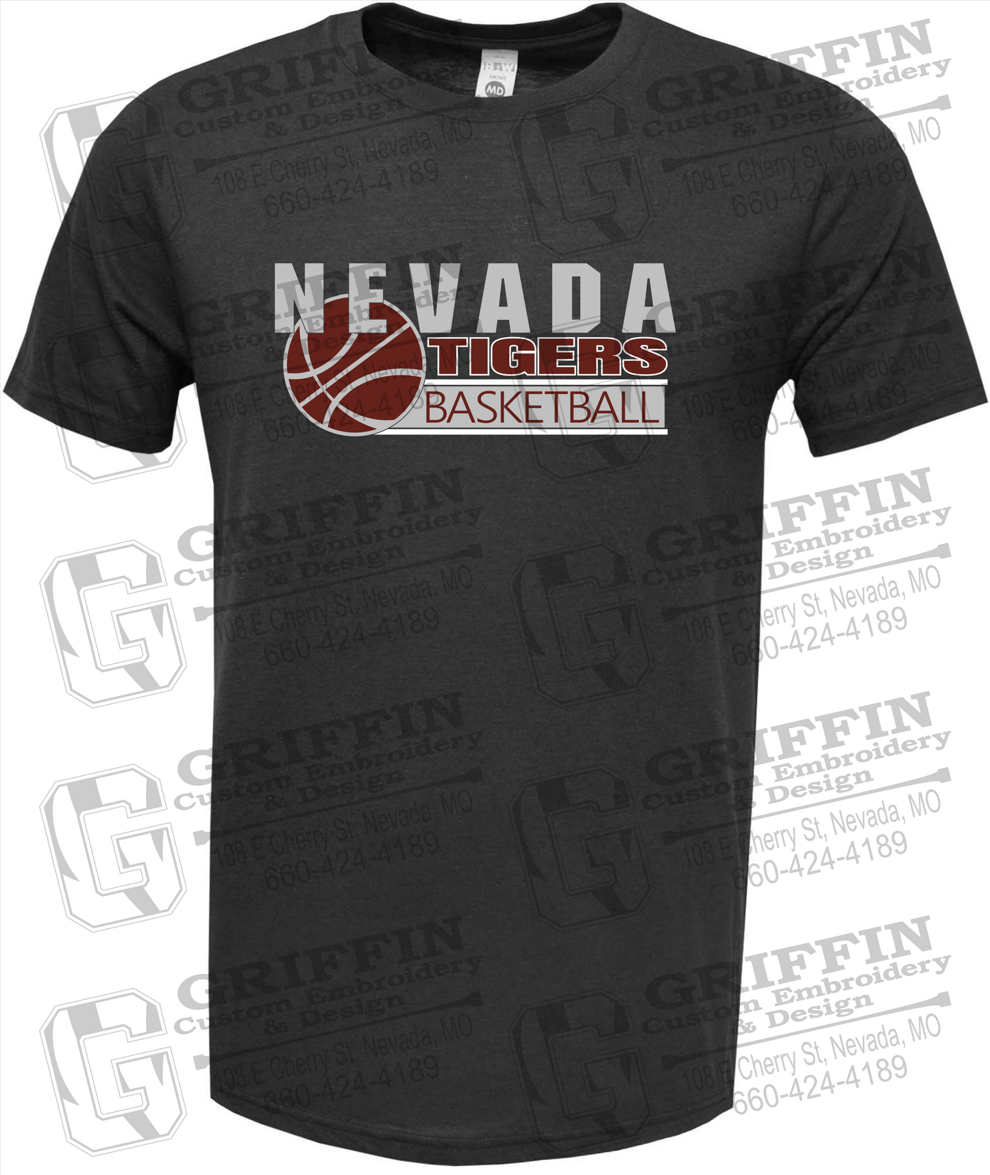 Soft-Tek Short Sleeve T-Shirt - Basketball - Nevada Tigers 24-I