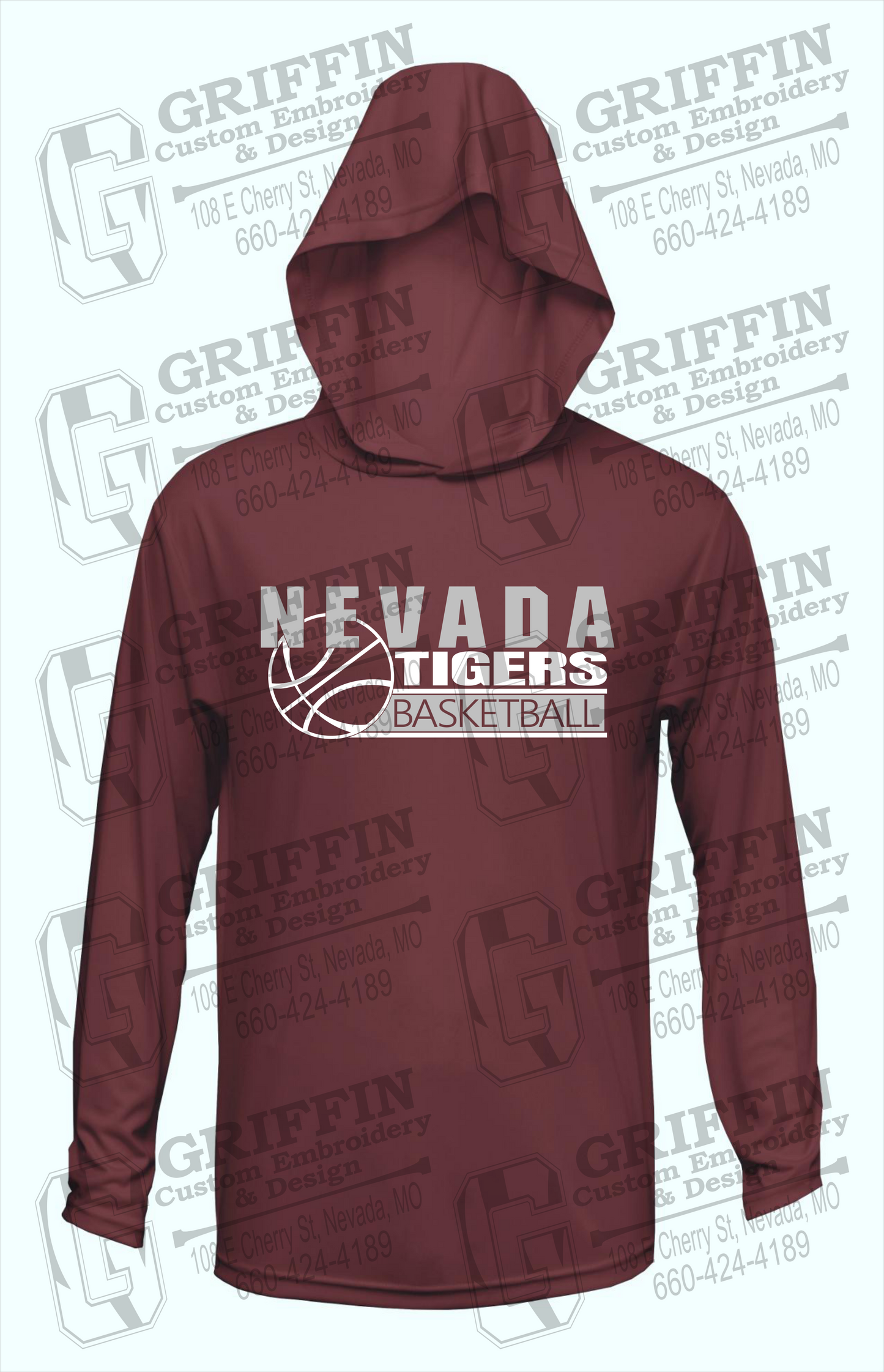 Dry-Fit T-Shirt Hoodie - Basketball - Nevada Tigers 24-I