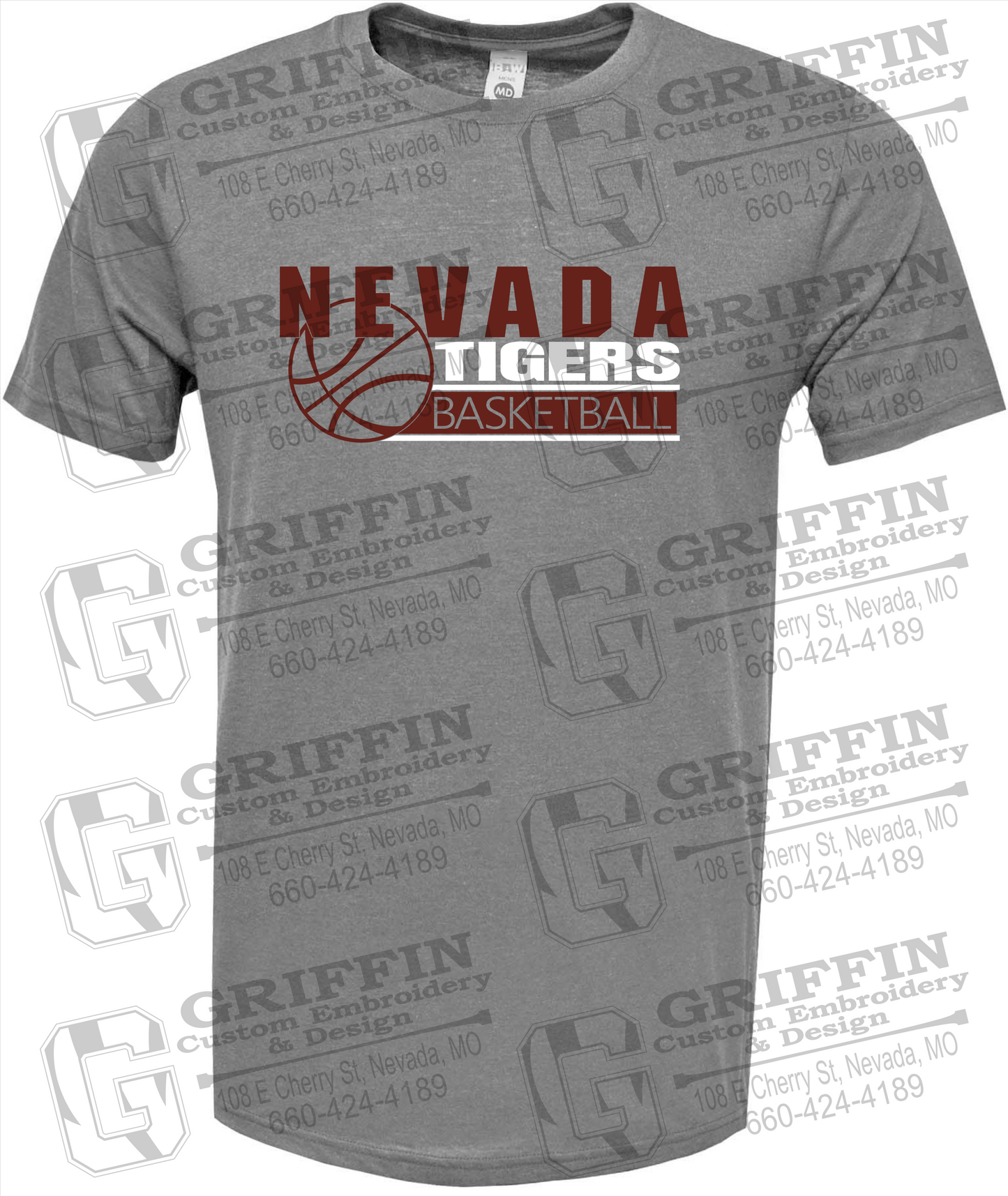 Soft-Tek Short Sleeve T-Shirt - Basketball - Nevada Tigers 24-I