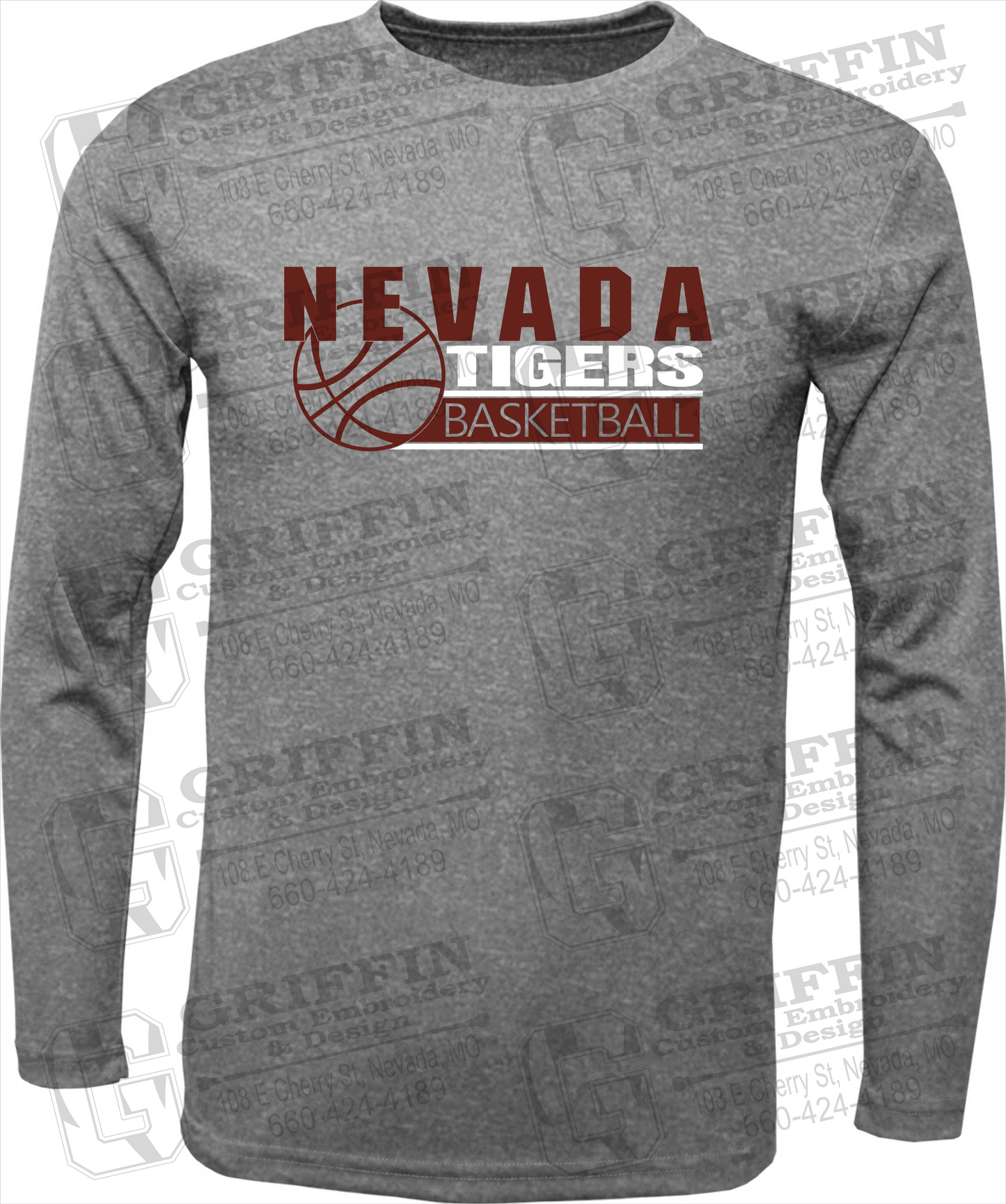 Dry-Fit Long Sleeve T-Shirt - Basketball - Nevada Tigers 24-I