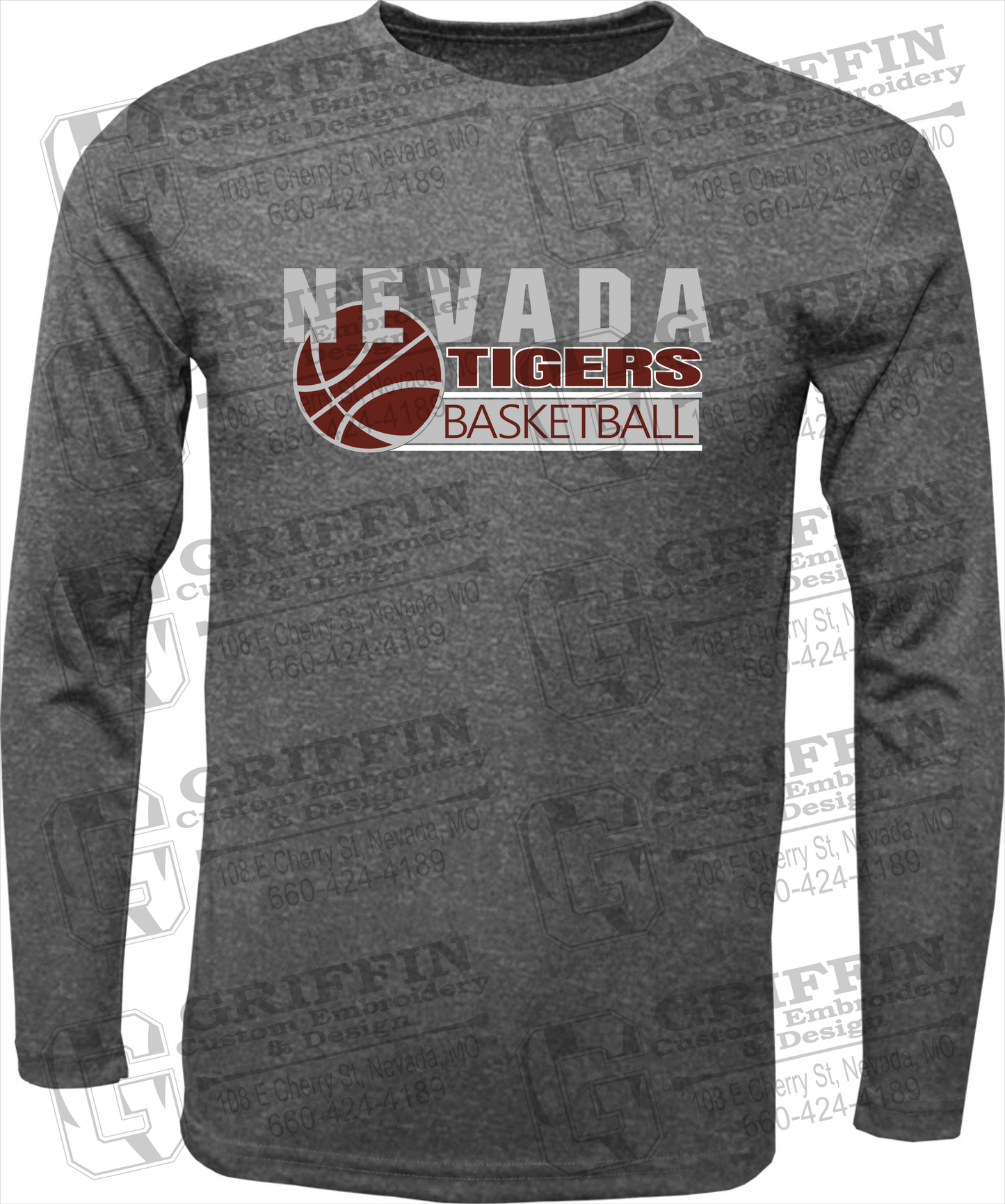 Dry-Fit Long Sleeve T-Shirt - Basketball - Nevada Tigers 24-I