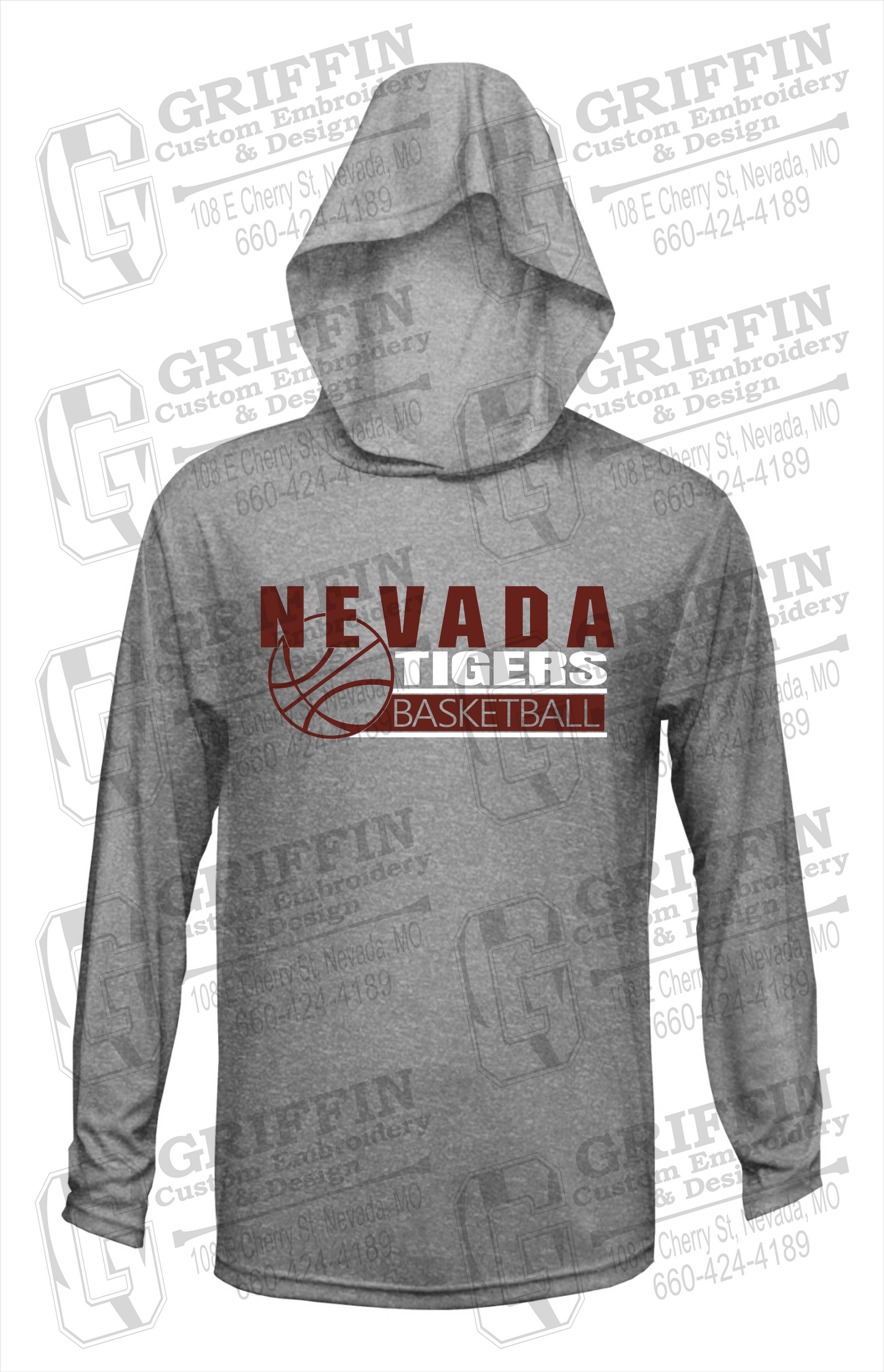 Dry-Fit T-Shirt Hoodie - Basketball - Nevada Tigers 24-I