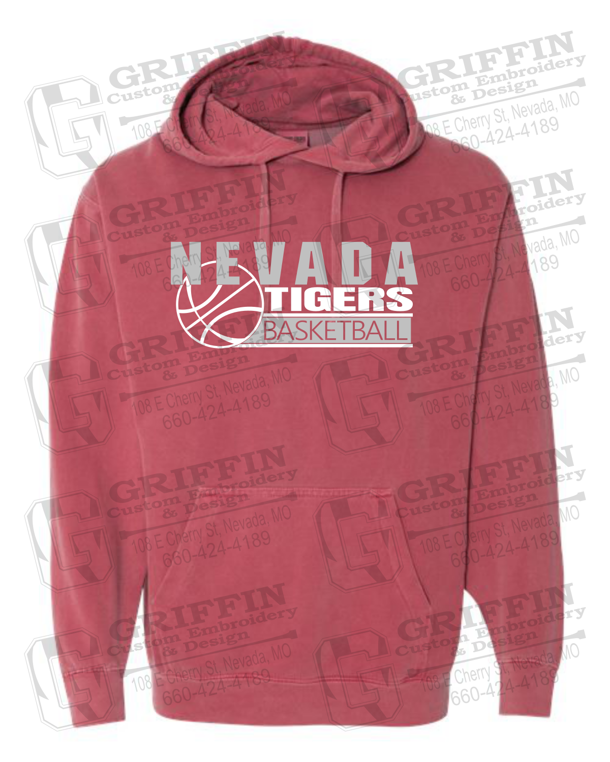 Comfort Colors Hoodie - Basketball - Nevada Tigers 24-I