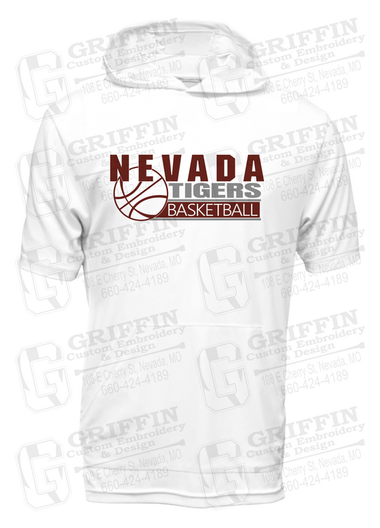 Dry-Fit Short Sleeve T-Shirt Hoodie - Basketball - Nevada Tigers 24-I