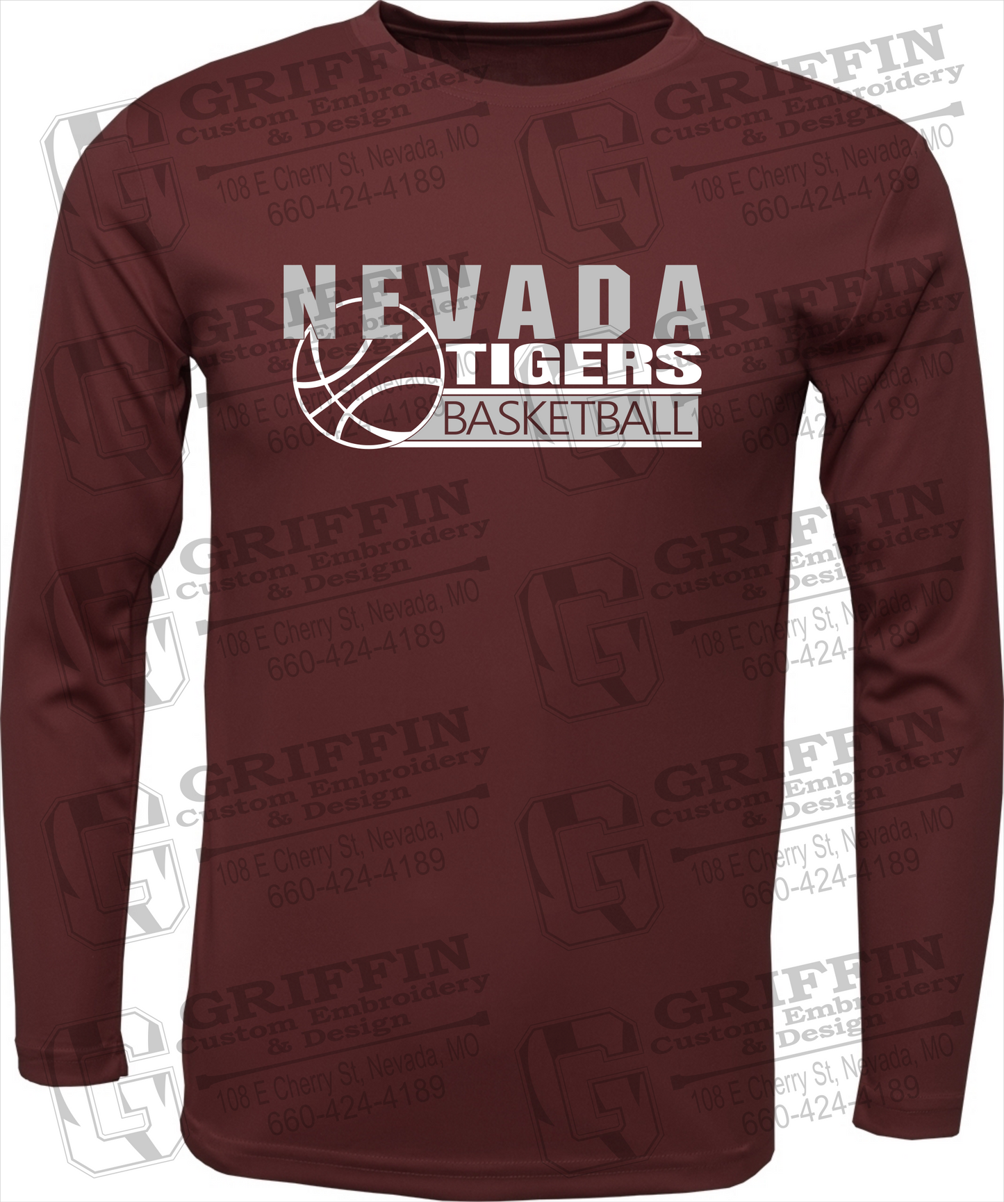 Dry-Fit Long Sleeve T-Shirt - Basketball - Nevada Tigers 24-I